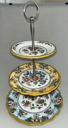 Pottery Barn Charleston Floral 3-Tiered Stand