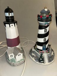 Pair Of Lighthouse Nightlights