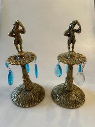 Antique Brass Figural Display Stands