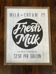 Fresh Milk Wall Decor