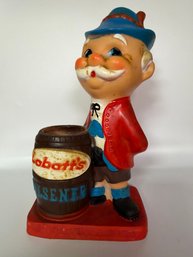 Vintage 1960s Labatt's Pilsner Beer 'Herman The German' Straw And Swizzle Stick Holder.