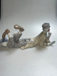 Lladro Porcelain Figurine Titled 'Payaso Acostado' (Clown Lying Down)