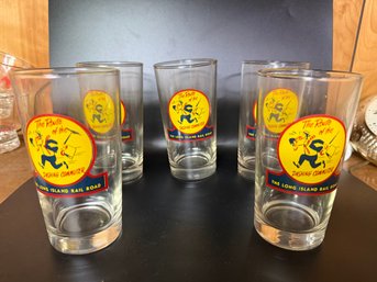Lot Of 5 The Route Of The Dashing Commuter Midcentury LIRR Glasses