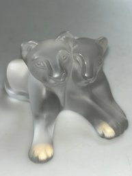 Lalique Tambwee Lion Cubs Sculpture