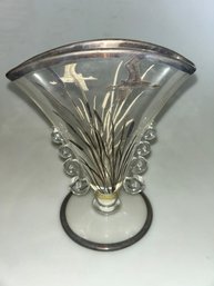 Vintage Heisey Glass Fan Vase