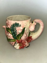 Fitz And Floyd Pink Dinosaur Coffee Mug
