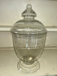 Large Clear Glass Apothecary Jar