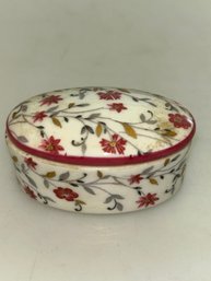 Limoges Oval Porcelain Trinket Box