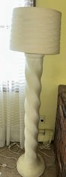 Twisted Spiral Plaster Floor Lamp