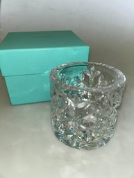 Tiffany & Co. Rock Cut Crystal Votive Candle Holder