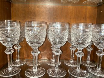 Set Of 10 Waterford Crystal 7 In Goblets