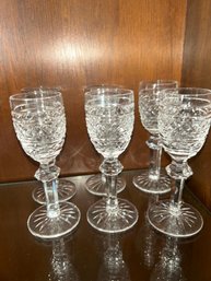 Set Of 8 Waterford Crystal Cordial Glasses
