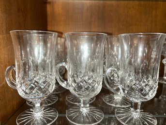 Set Of 13 Unmarked Crystal Irish Coffee Glasses