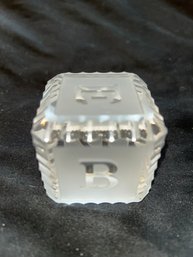 WATERFORD CRYSTAL Baby Block