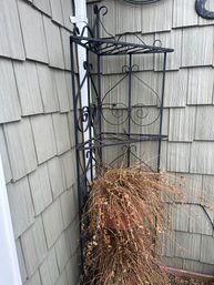 3-tier Black Metal Corner Plant Rack