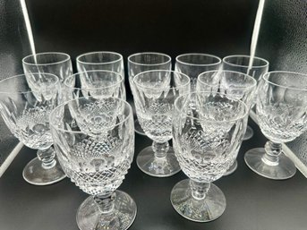 Lot Of TWELVE Waterford Crystal Short Stem Glasses  5 Inches