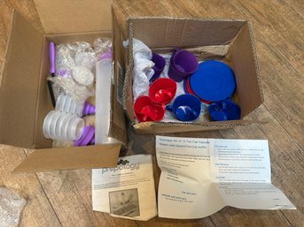 Cupcake Kit 12-piece Silicone Holder Set With Saucers For Baking, Serving