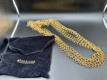 Joan Rivers Triple Strand Goldtone Chain Necklace - 72'