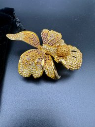 Joan Rivers Classics Collection Orchid Flower Brooch