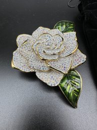 Joan Rivers Classics Gardenia Crystal Pin
