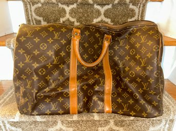 Vintage Louis Vuitton French Company Keepall Monogram Duffle Bag 1970s