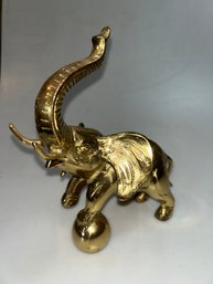 Vintage Brass Circus Elephant Figurine