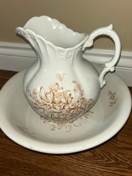 Ceramic Pitcher And Wash Basin Set