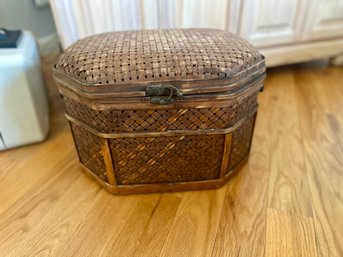 Woven Rattan Basket. Bombay Company