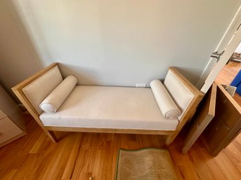 Oak Upholstered Bench