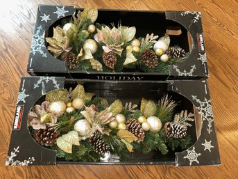 Set Of 2 Holiday Door Swags