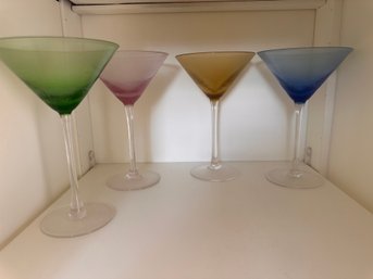 Colorful Martini Glasses