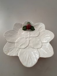 Bordallo Pinheiro White Christmas Candy Dish