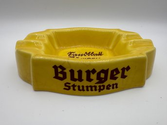 Vintage Ceramic Advertising Ashtray For Burger Stumpen Cigars