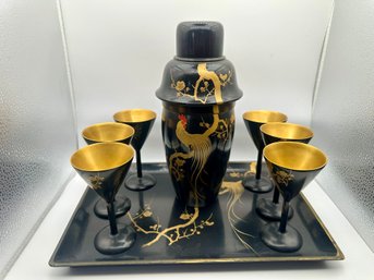 Vintage Japanese Lacquerware Cocktail Set