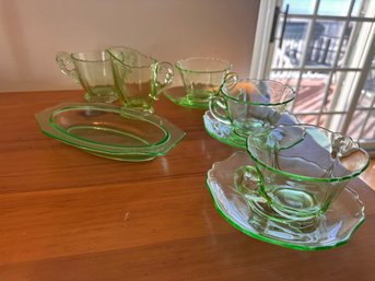Vintage Green Depressionware