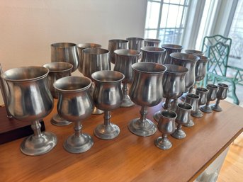 Pewter Lot. Driknkware