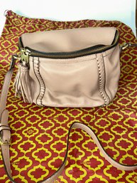 OrYANY Pebbeled Leather Crossbody With Hand Braided Tassels