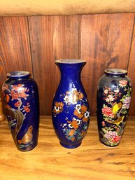 Japanese Vase Trio