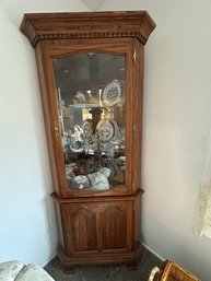 Wooden Corner Curio Cabinet