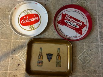 Trio Of Vintage Beer Trays