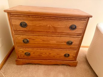 Solid Oak Three-drawer Dresser