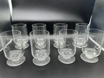 Lufthansa Crane Logo Cockpit Ale Beer Pedestal Glass Airline Memorabilia Lot Of EIGHT