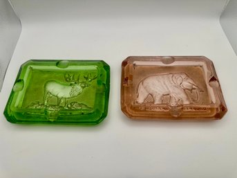 Vintage Depression-era Ashtrays