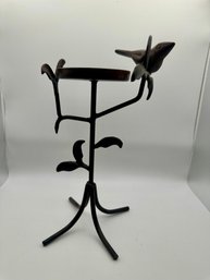 Decorative Wrought Iron Pillar Candle Holder