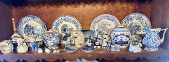 Large Collection Of Blue And White Ceramics, Some Delft (Lot 2)