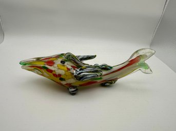 Vintage Murano Art Glass Fish Sculpture