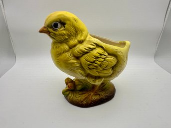 Vintage Lefton Yellow Baby Chick Planter