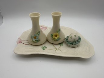 Vintage Irish Belleek Porcelain Miniatures