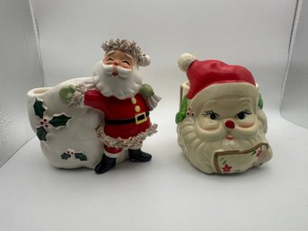 Vintage Santa Claus Planters