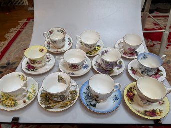 Lot Of 11 Cups And Saucers
